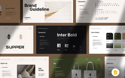Plantilla de presentación creativa de directrices de marca