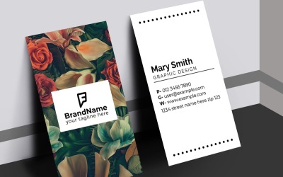 Plantilla de tarjeta de visita floral