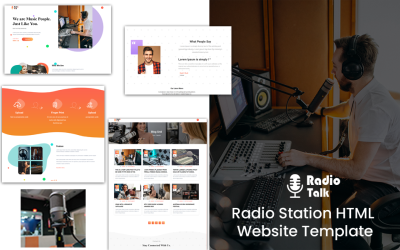 Radio-Talk - Modello di sito Web HTML per stazione radio