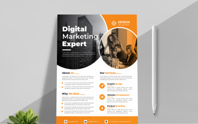 Vorlage für digitale Marketing-Flyer
