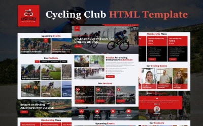 CycleVista - Cycling Club HTML5 webbplatsmall