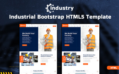Industria: modello HTML5 Bootstrap industriale