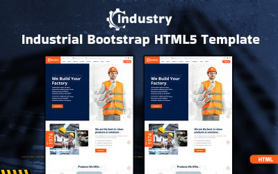 Industrie - Modèle HTML5 Bootstrap industriel