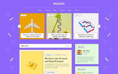 Snazzy - Modèle PSD de blog léger et moderne