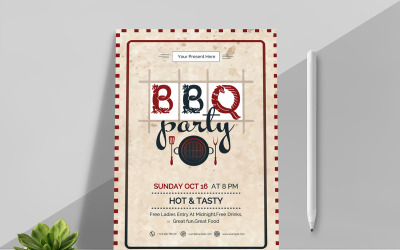 BBQ-Barbecue-Flyer-Vorlage