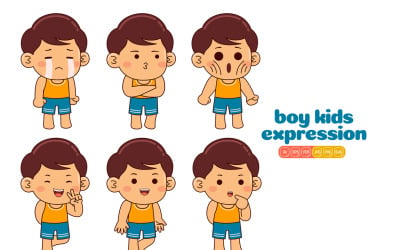 Roztomilý chlapec Kids Expression #02