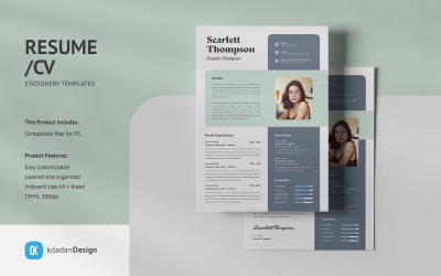 Hervatten / CV PSD-ontwerpsjablonen Vol 213