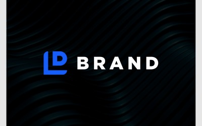Letra LD iniciais logotipo simples
