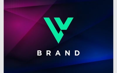 Letter L V Initials Triangle Monogram Logo