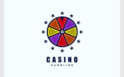 Logo della ruota della roulette del gioco d&amp;#39;azzardo del casinò