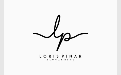 Logotipo de la letra LP de la firma