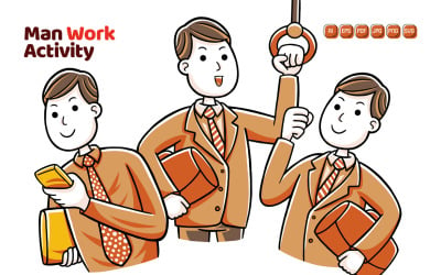 Muž Work Activity Vector Pack #01
