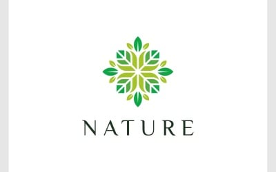 Nature Flower Leaf Decoration Logo