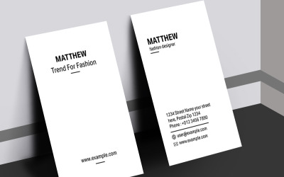 Creative-bílá šablona vizitky
