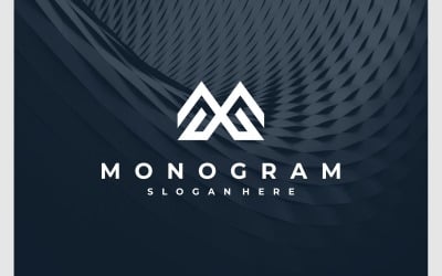 Lettre MW WM Monogramme Logo