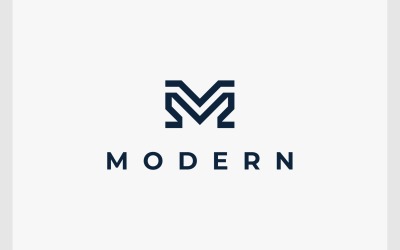 Litera M Początkowe logo monogramu