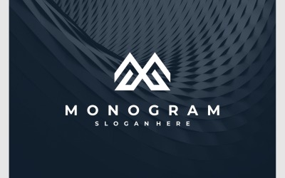 Logo z monogramem litery MW WM