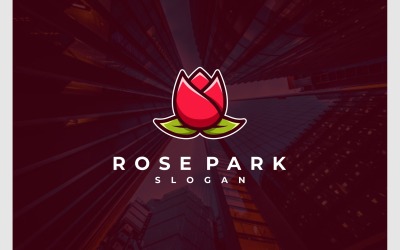 Logotipo moderno de flor de rosa