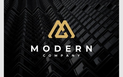 Mektup MC CM Modern Geometrik Logo