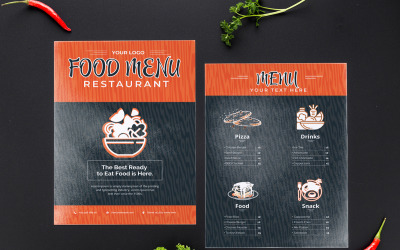 Układ szablonu menu żywności restauracji
