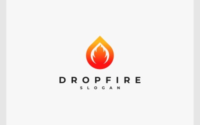 Drop Fire Flame Hot Burn Logo