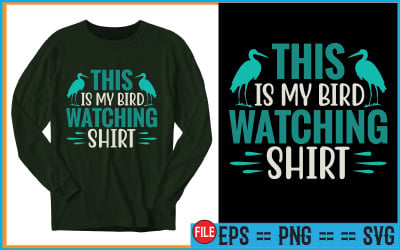 Esta é a minha camisa de observação de pássaros com design exclusivo de camiseta