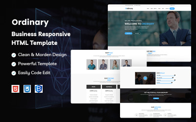 Ordinary — адаптивный шаблон веб-сайта для бизнеса