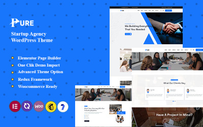 Pure - Thème WordPress pour startup