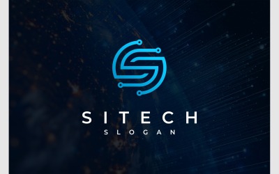 Letter S Circuit Technology Logo