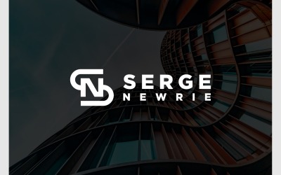 Логотип монограммы буквы SN NS