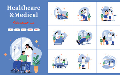 M501_Illustrationspaket für Gesundheitswesen und Medizin