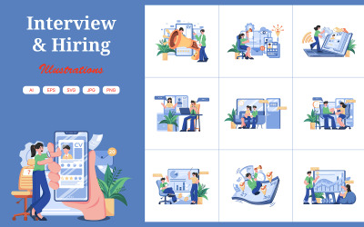 M502_Interview &amp;amp; Einstellungs-Illustrationspaket