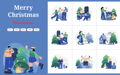 M519_Christmas İllüstrasyon Paketi