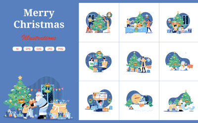 M522_Weihnachtsillustrationspaket