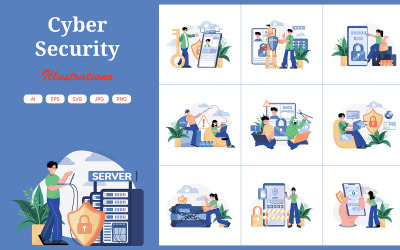 M524_Cyber Security illusztrációs csomag