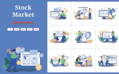 M533_Stock Market Illustration Pack