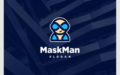 Schattig mascottekostuum Super Hero-logo