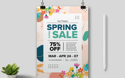 Vorlage für Frühlingsverkaufsflyer
