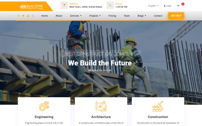 BuildZone - Architecture and Construction Company Website Template