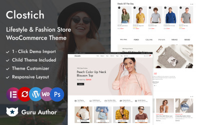 Clostich – адаптивна тема для WooCommerce Elementor Lifestyle &amp;amp; Fashion Store