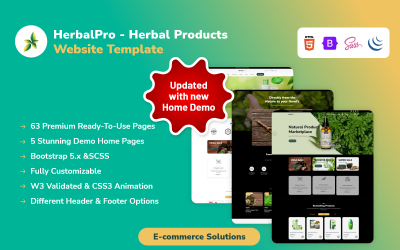HerbalPro - Webbplatsmall för örtprodukter
