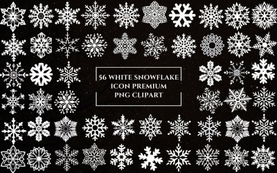 56 witte sneeuwvlok pictogram PNG clipart