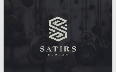 Lettera S Logo geometrico classico grunge rustico