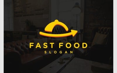 Logo della freccia di consegna fast food