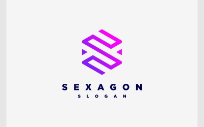 Logotipo Geométrico Del Hexágono De La Letra S