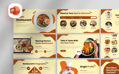 Modelo de PowerPoint Grátis - restaurante asiático