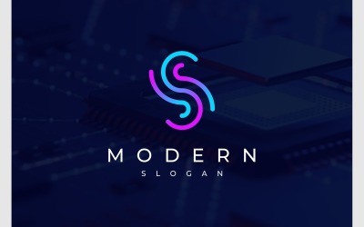 Modernes Swirl-Logo mit Buchstabe S