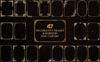 Quadros decorativos e bordas PNG clipart