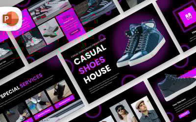 Casual Skor Märke PowerPoint-mall