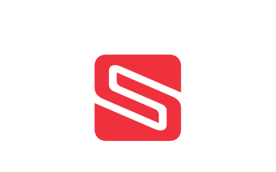 Modello di progettazione del logo Square Sync Letter S